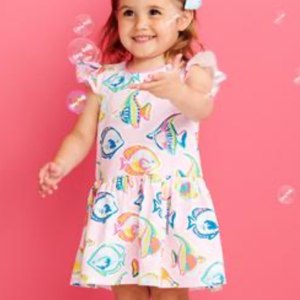 Mud Pie 12-18m Dress With Fish Ocean Aquarium